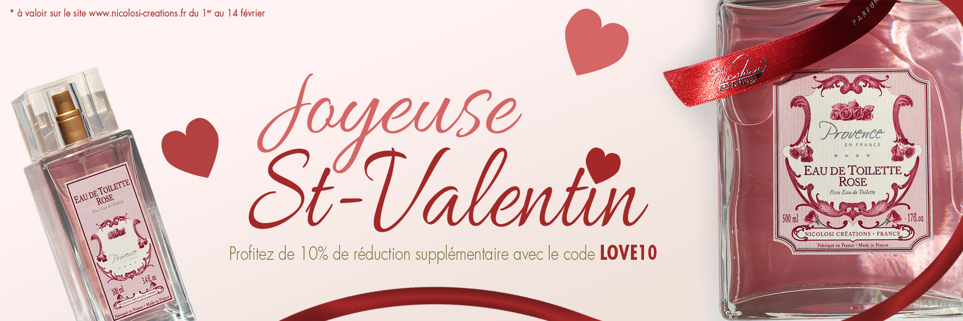 Offre Saint Valentin Nicolosi Créations